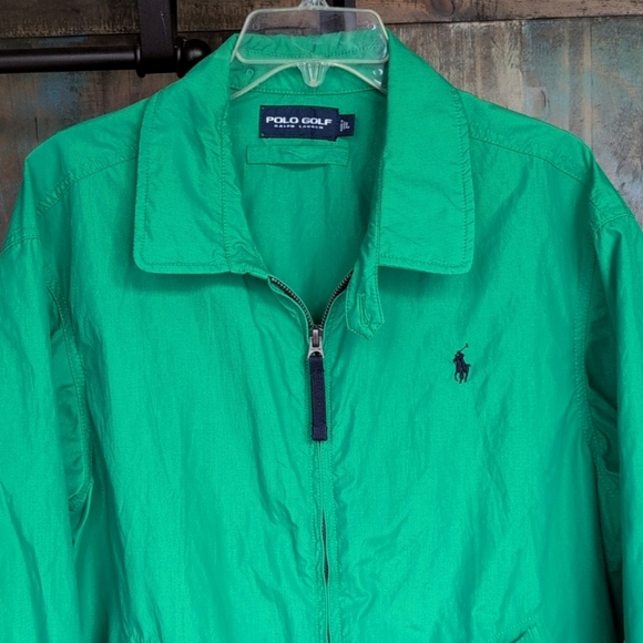 Polo Golf Ralph Lauren Green Full Zip Lightweight Jacket - Men's/Unisex Large - Picture 2 of 8